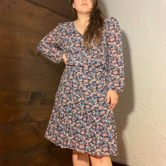 J. Crew Floral Long Sleeve Dress - Picture 11 of 13